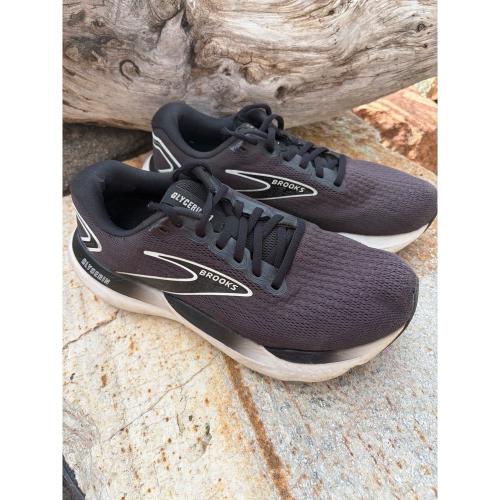 Brooks Glycerin 21 Mens Running Shoes Black White Wide D 1204081D090 Size 9